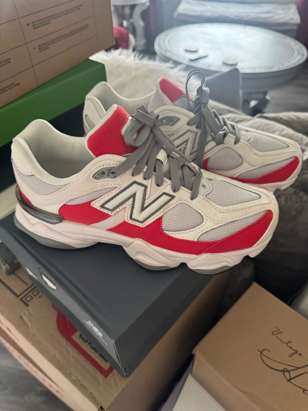 New Balance women’s  Red & White Casual Sneakers